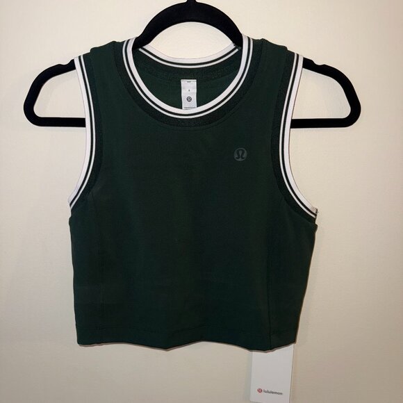 Lululemon Cropped Sport Tank - Green size 8 - Picture 1 of 3